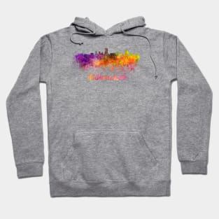 Milwaukee skyline in watercolor Hoodie